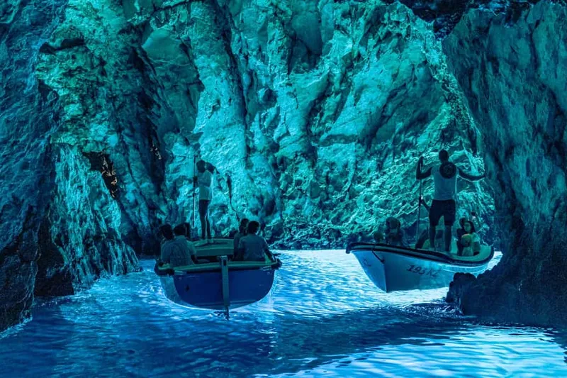 Blue Cave, Mamma Mia, Hvar and 5-Island Small-Group Tour — a day cruise from Hvar